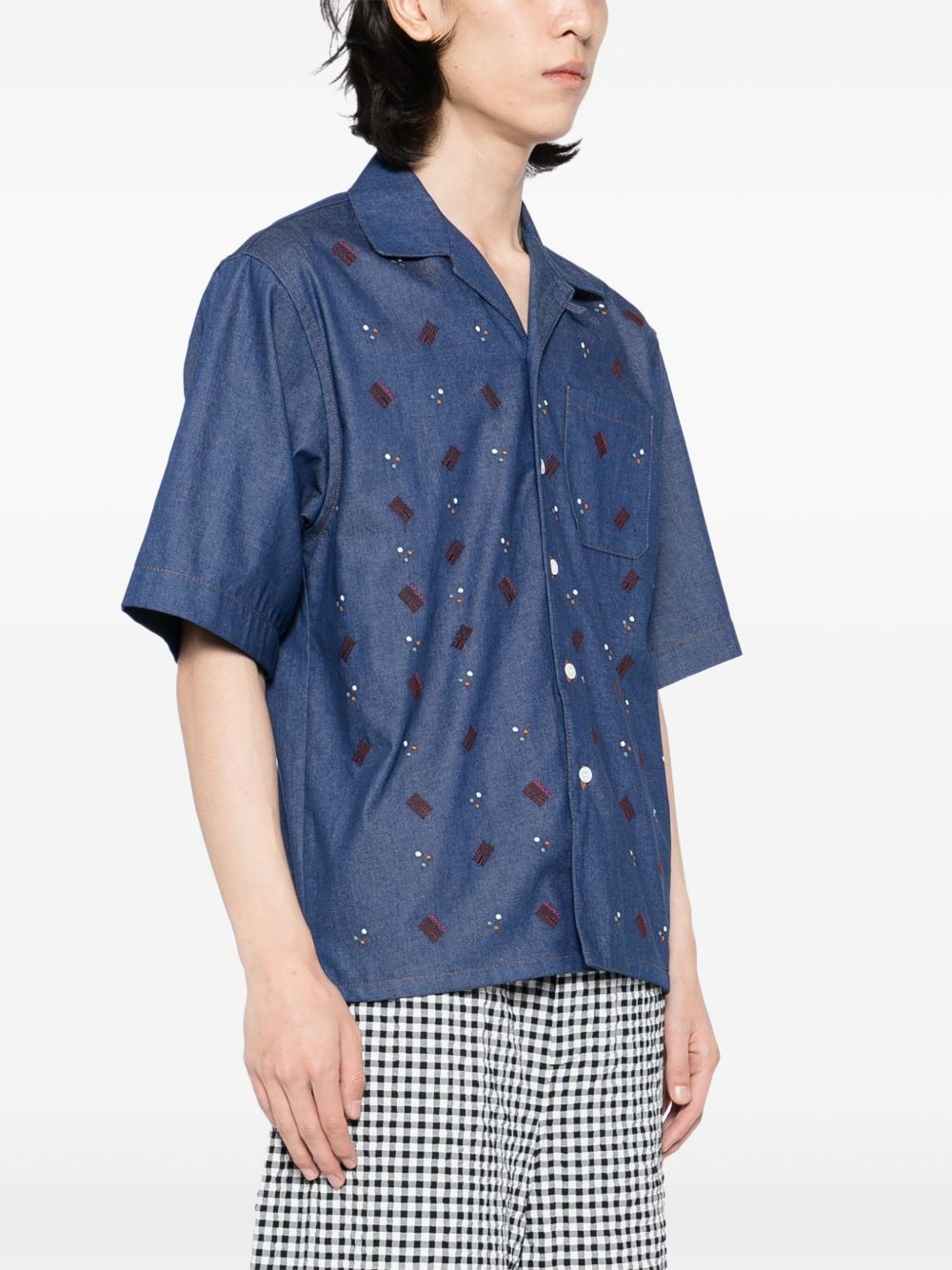 embroidered short sleeved shirt - 3