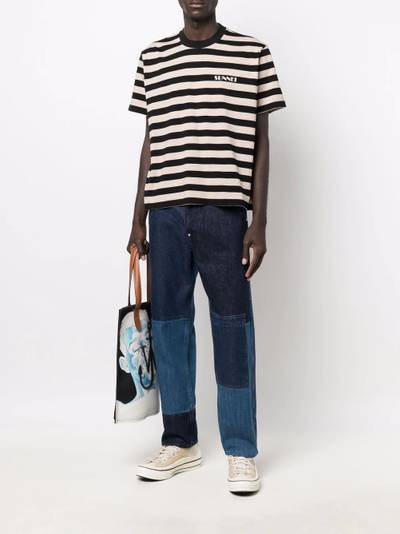 Helmut Lang patchwork straight-leg jeans outlook