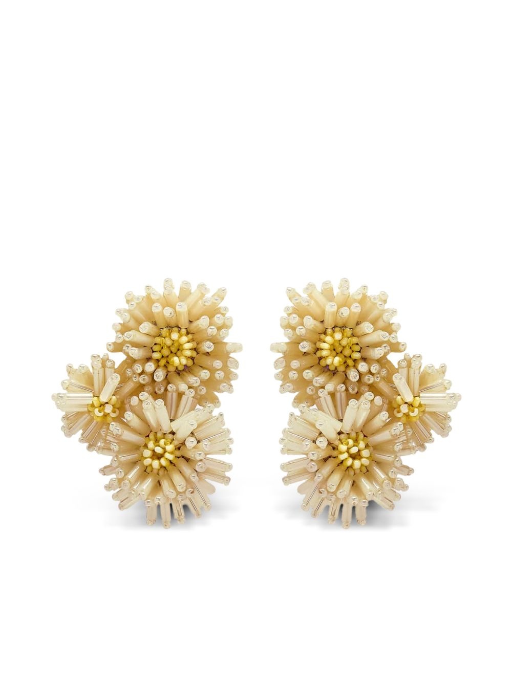 flower-detailing earrings - 1
