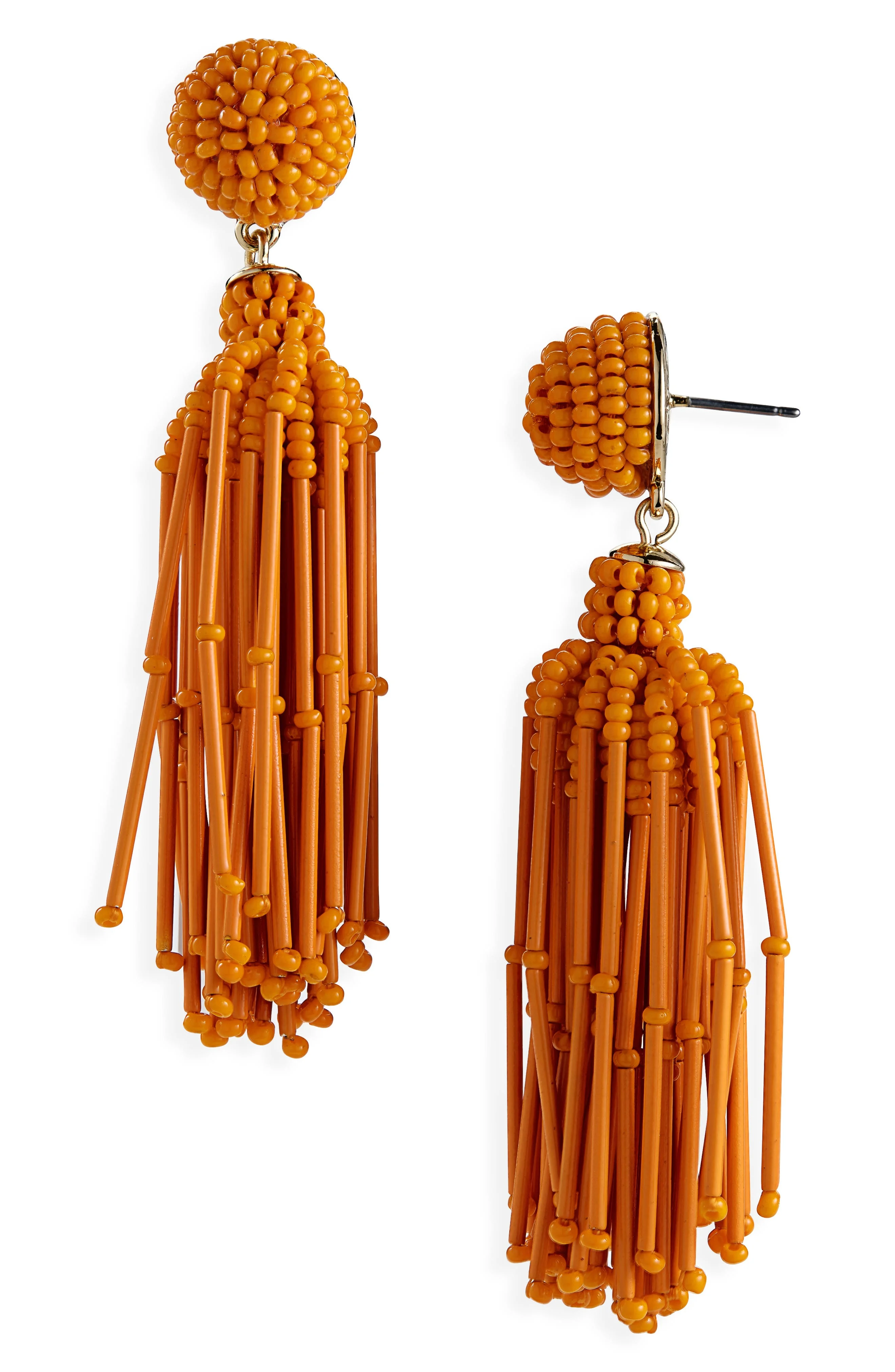 Carolina Herrera Beaded Tassel Drop Earrings in Tiger Lily at Nordstrom - 1