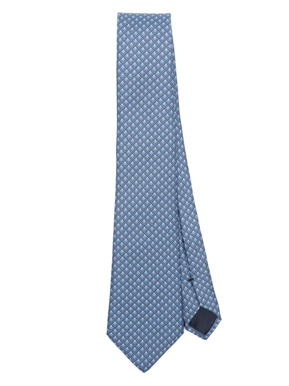 patterned-jacquard organic silk tie - 1