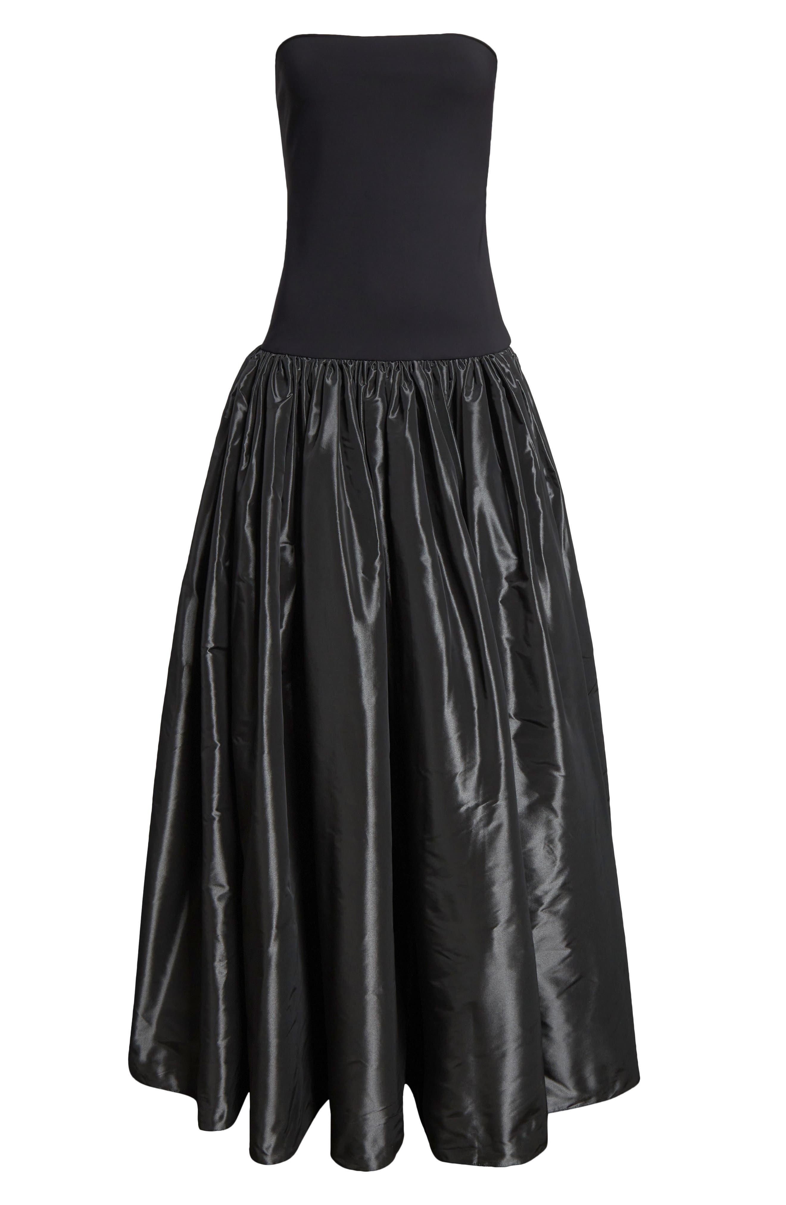 Coperni Bustier Princess Jersey & Taffeta Ballgown in Black at Nordstrom - 5