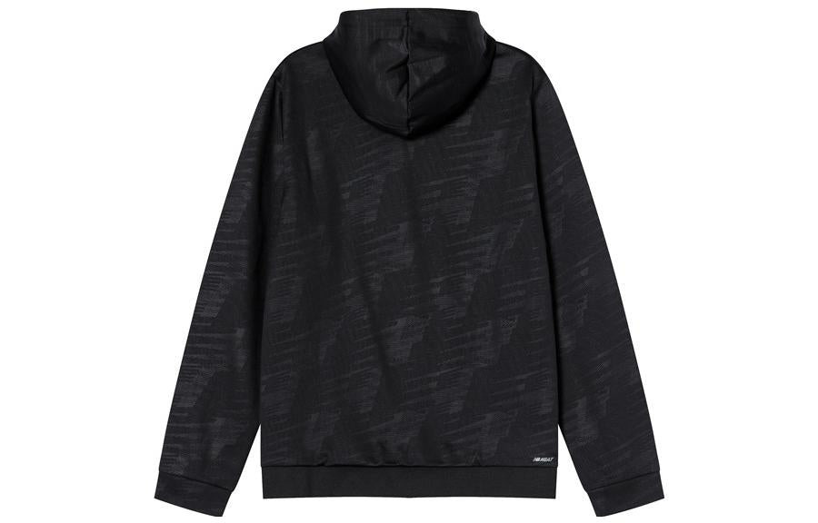 New Balance Essentials Allover Print Hoodie 'Black' AMT93023-BK - 2
