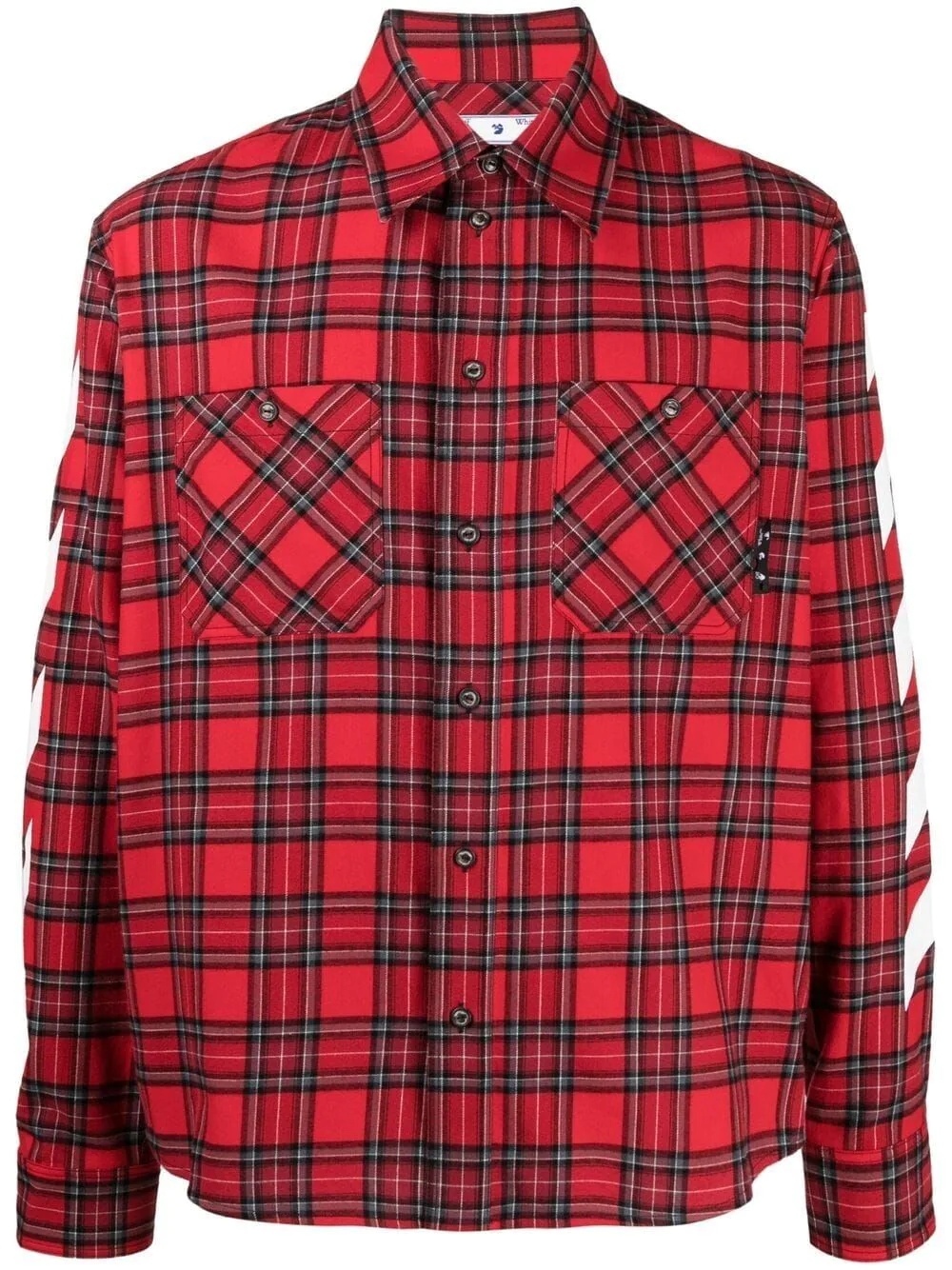 Diag checked flannel shirt - 1