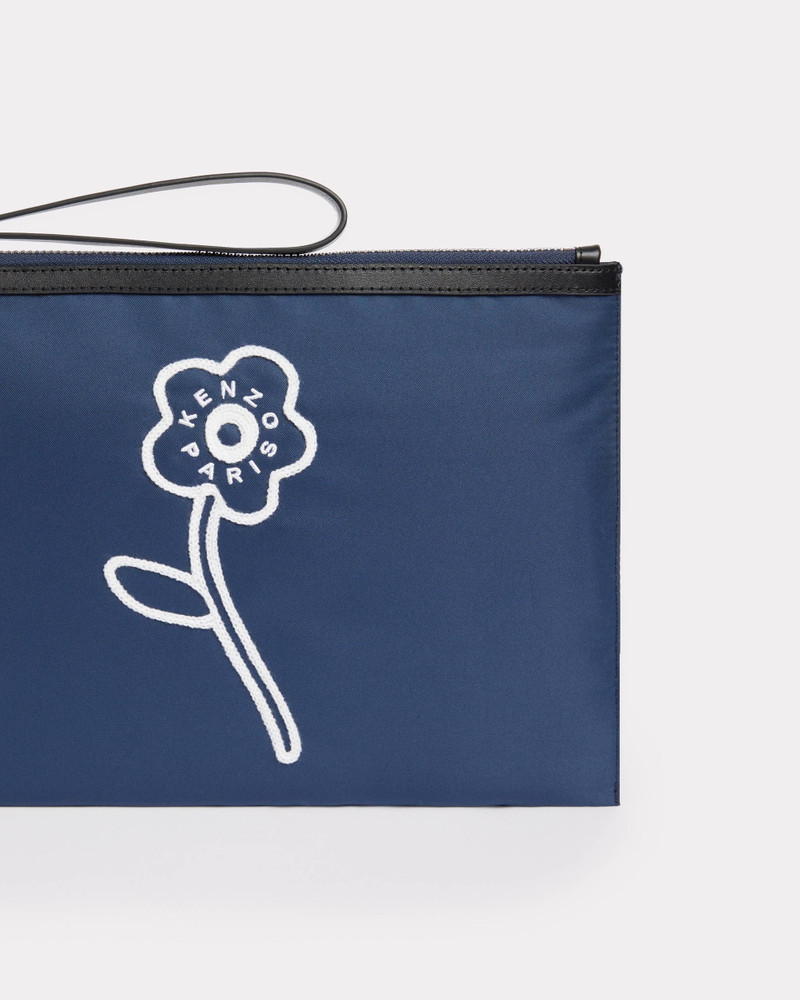 'KENZO Rue Vivienne' embroidered large clutch 3