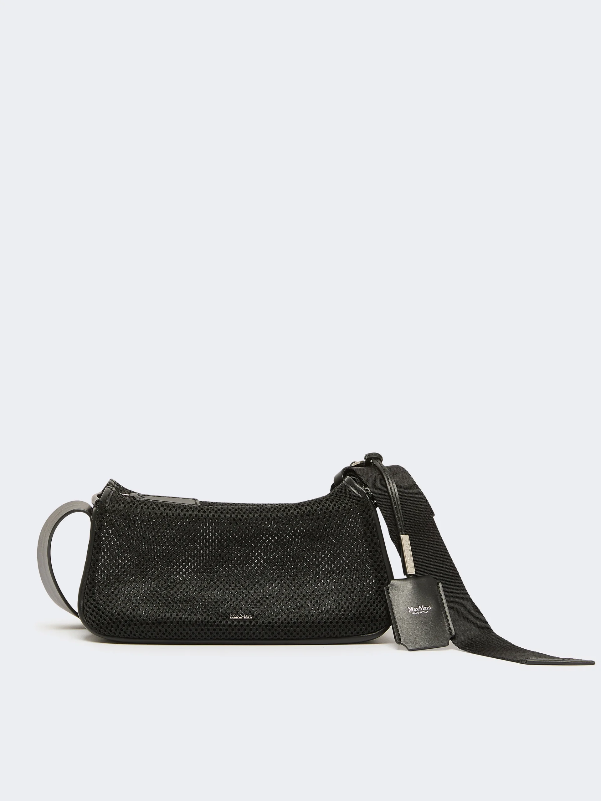 Micro handbag in technical mesh - BLACK - 1