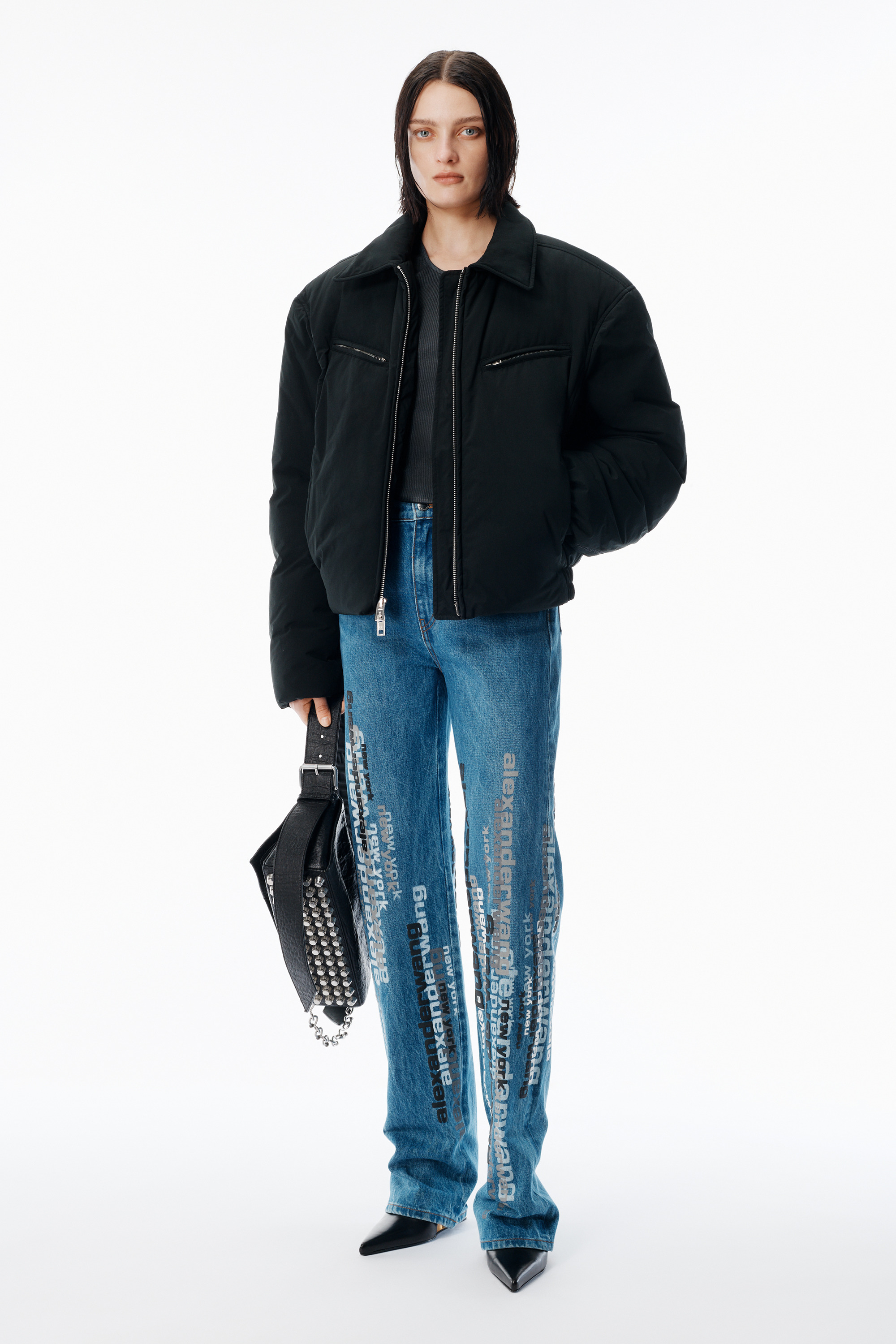 Deep Blue EZ Jean with Vertical Logo - 2