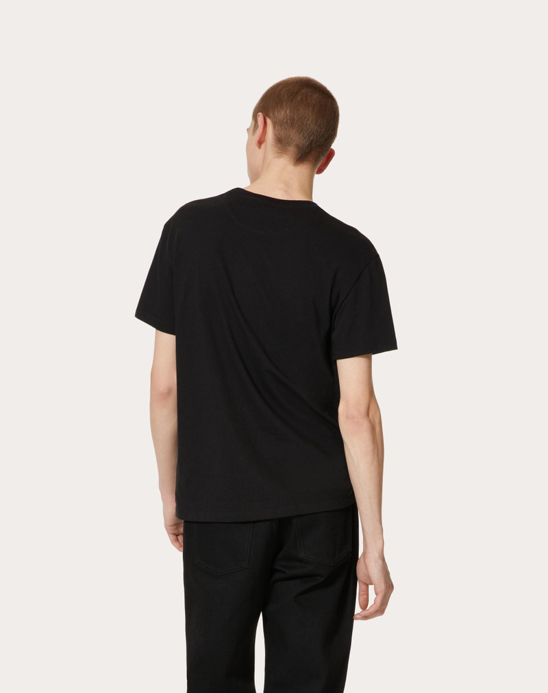 VLTN EMBROIDERED COTTON T-SHIRT 4