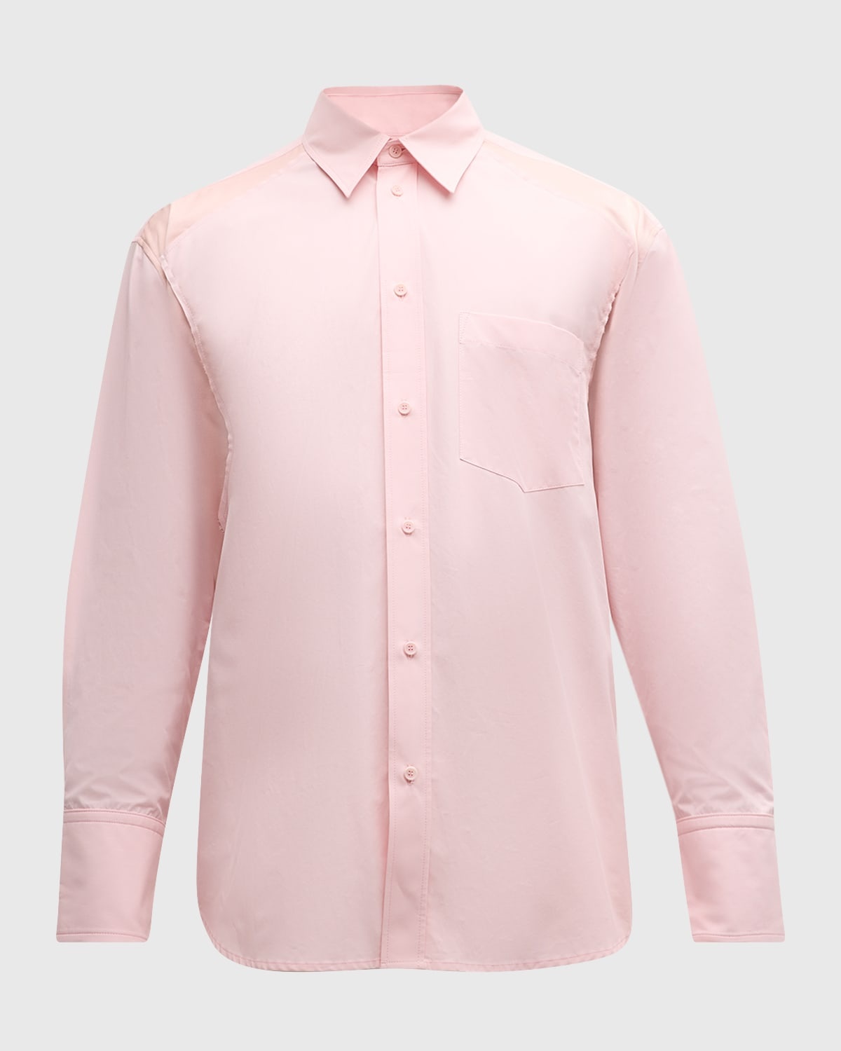 Men's Sport Shirt with Satin Inserts - 1