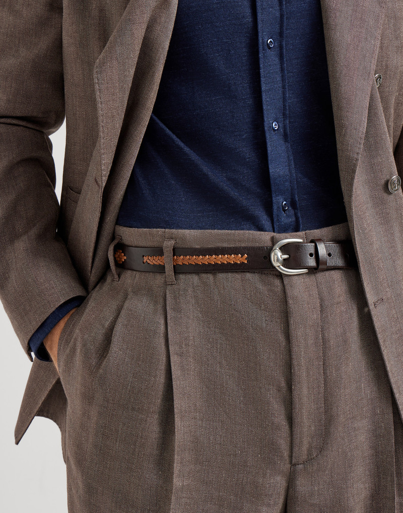 Leather braided pattern belt 3