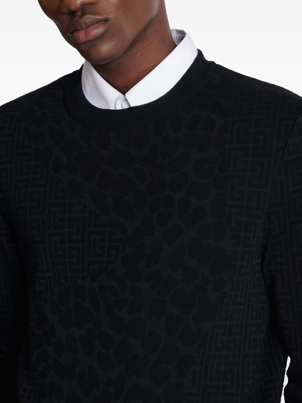leopard-print jumper - 7