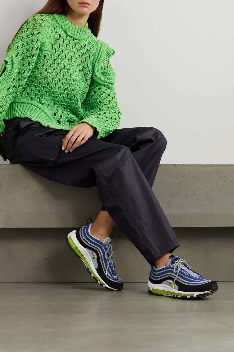 Nike Air Max 97 nubuck and metallic mesh sneakers outlook