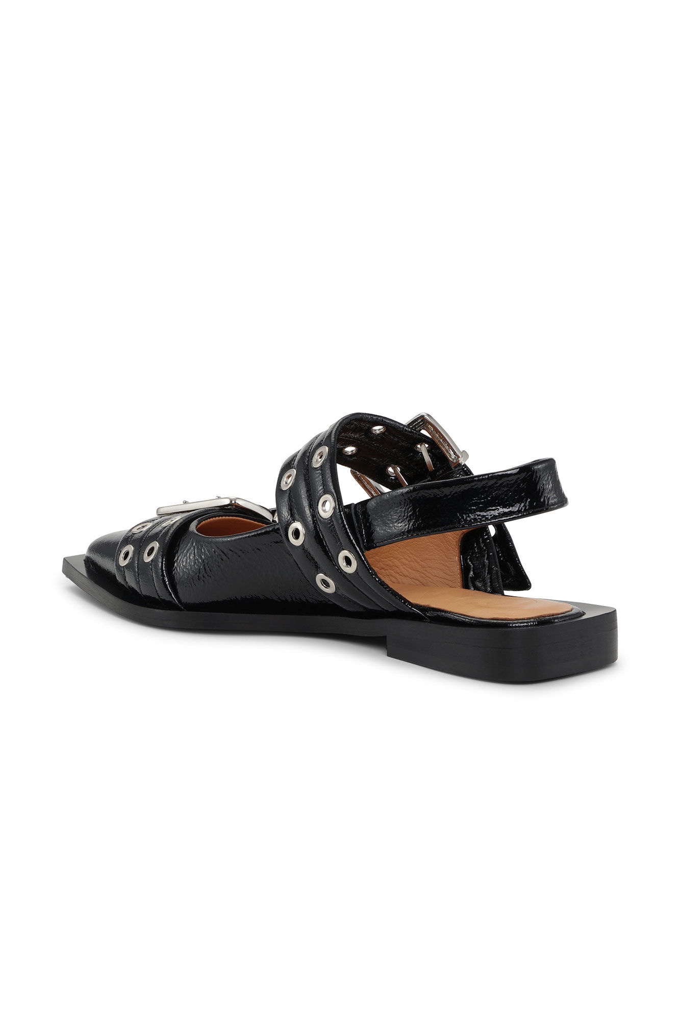 BLACK FEMININE BUCKLE BALLERINAS - 2