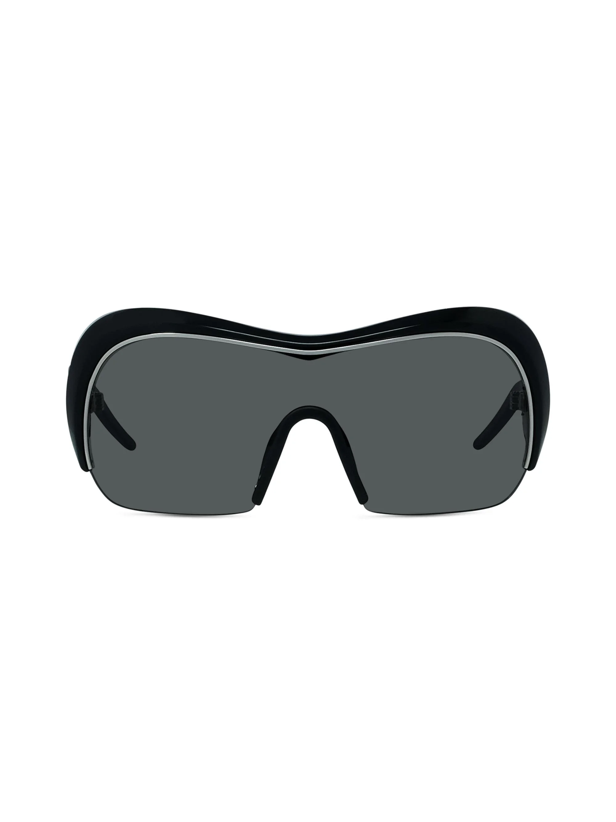 Men's Night Bird 131MM Geometric Sunglasses - Dark Grey Black - 1