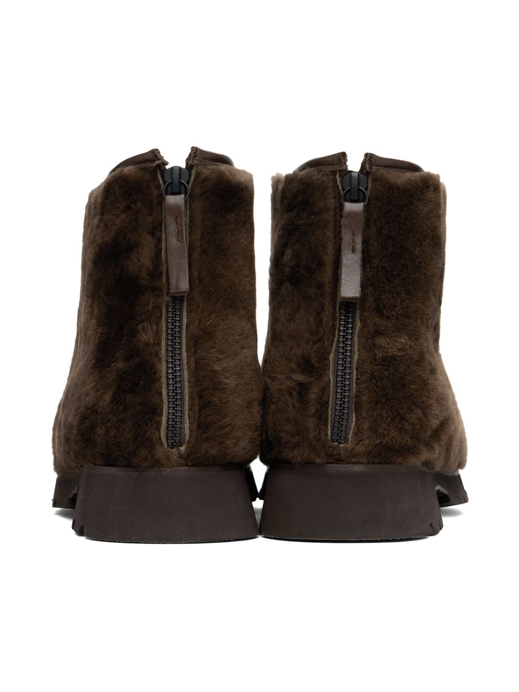 Brown Armenta Low Zipped Boots - 2