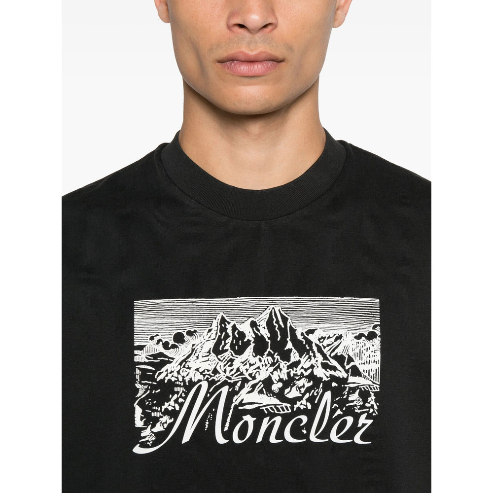 Moncler Black T-Shirts & Vests - T-Shirts Men - 4