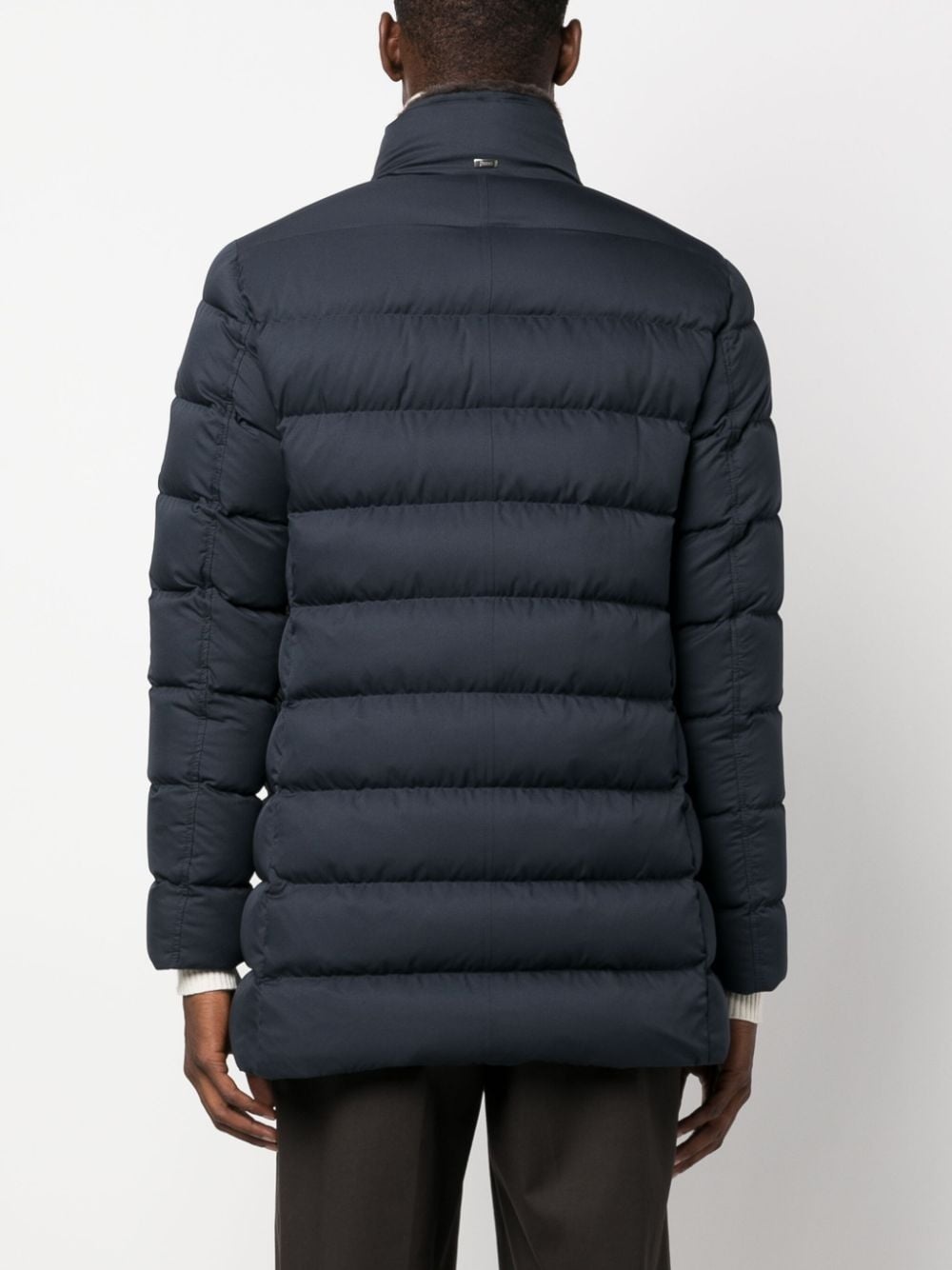 padded high-neck coat - 4