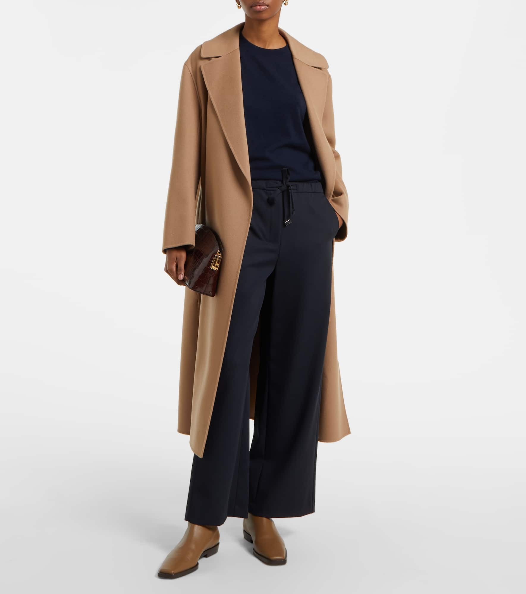 Argenta wool crêpe gabardine straight pants - 2