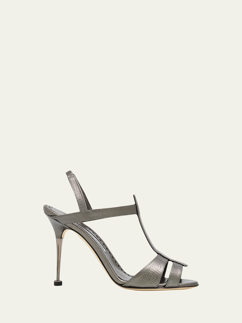 70mm Retaux Metallic Leather Sandals 1