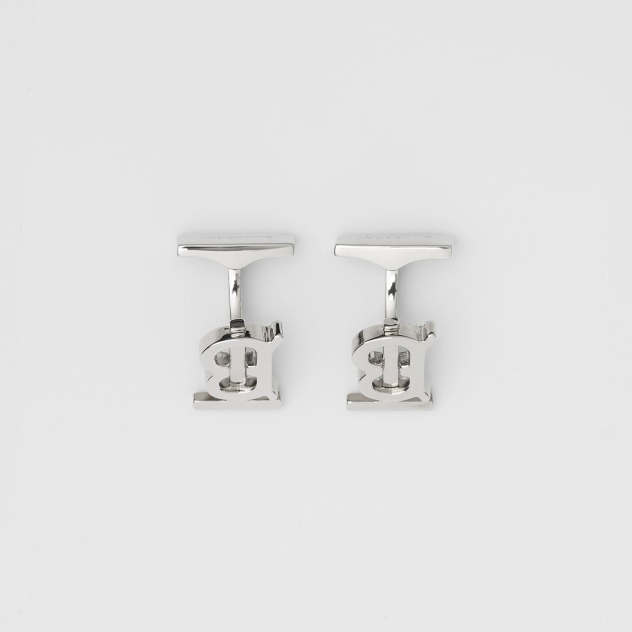 Monogram Motif Palladium-plated Cufflinks - 3