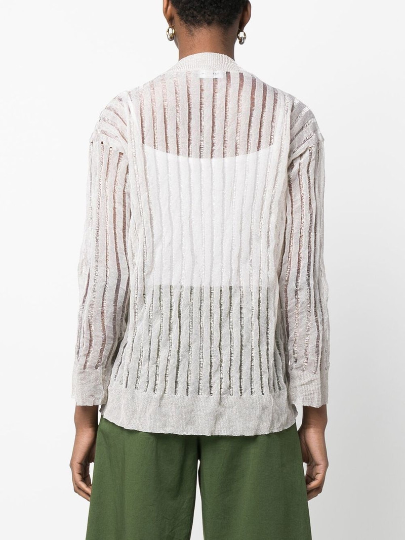 open-knit V-neck jumper 4