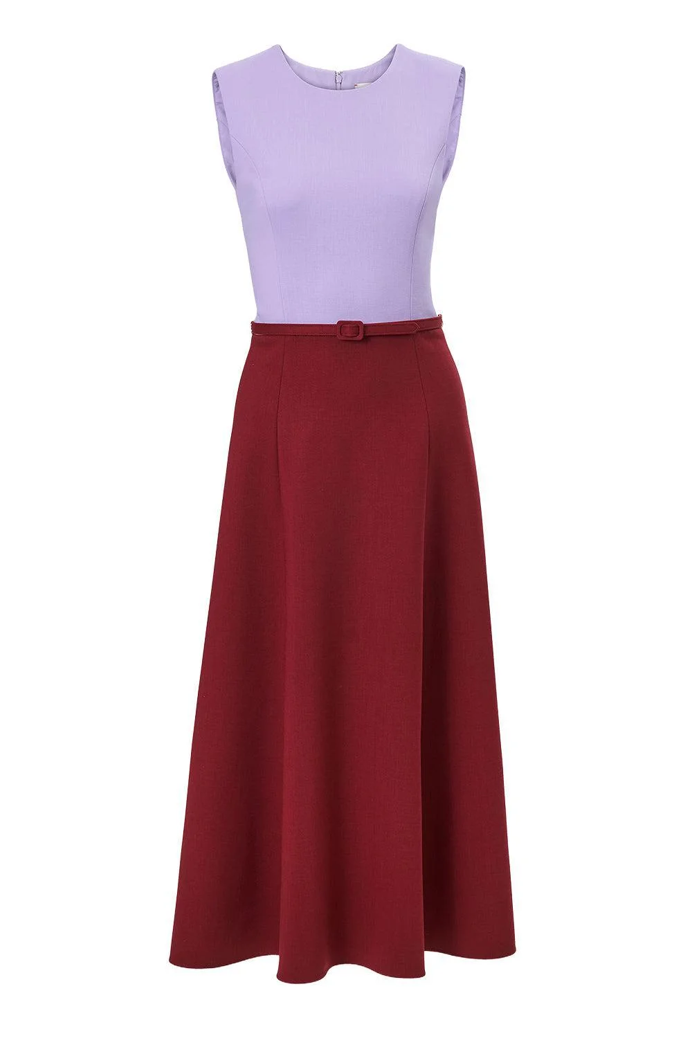 Sleeveless Crewneck A-Line Dress - 1