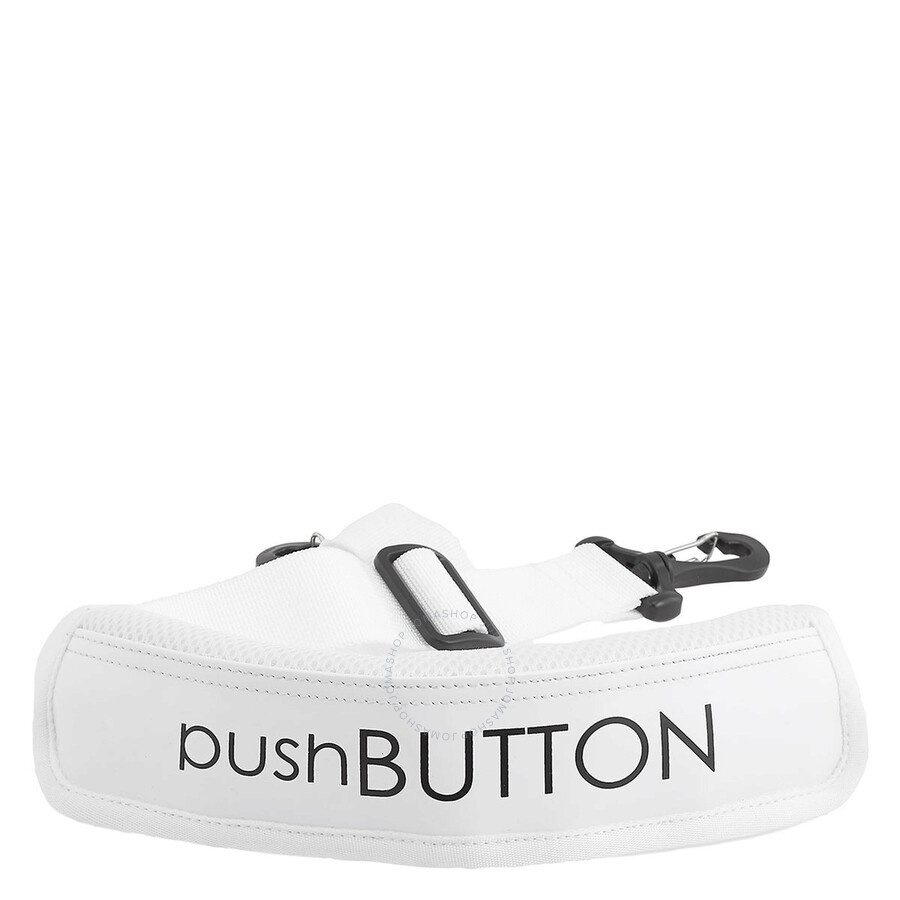 pushBUTTON White Ladies Shoulder Strap - 3