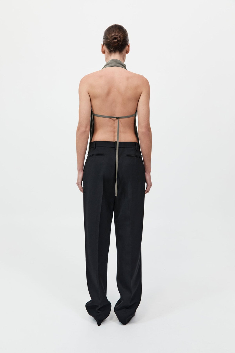 Silk Scarf Top - Smokey Olive 4