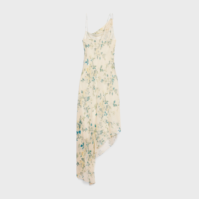CELINE ASYMMETRIC SLIP DRESS IN SILK GEORGETTE outlook