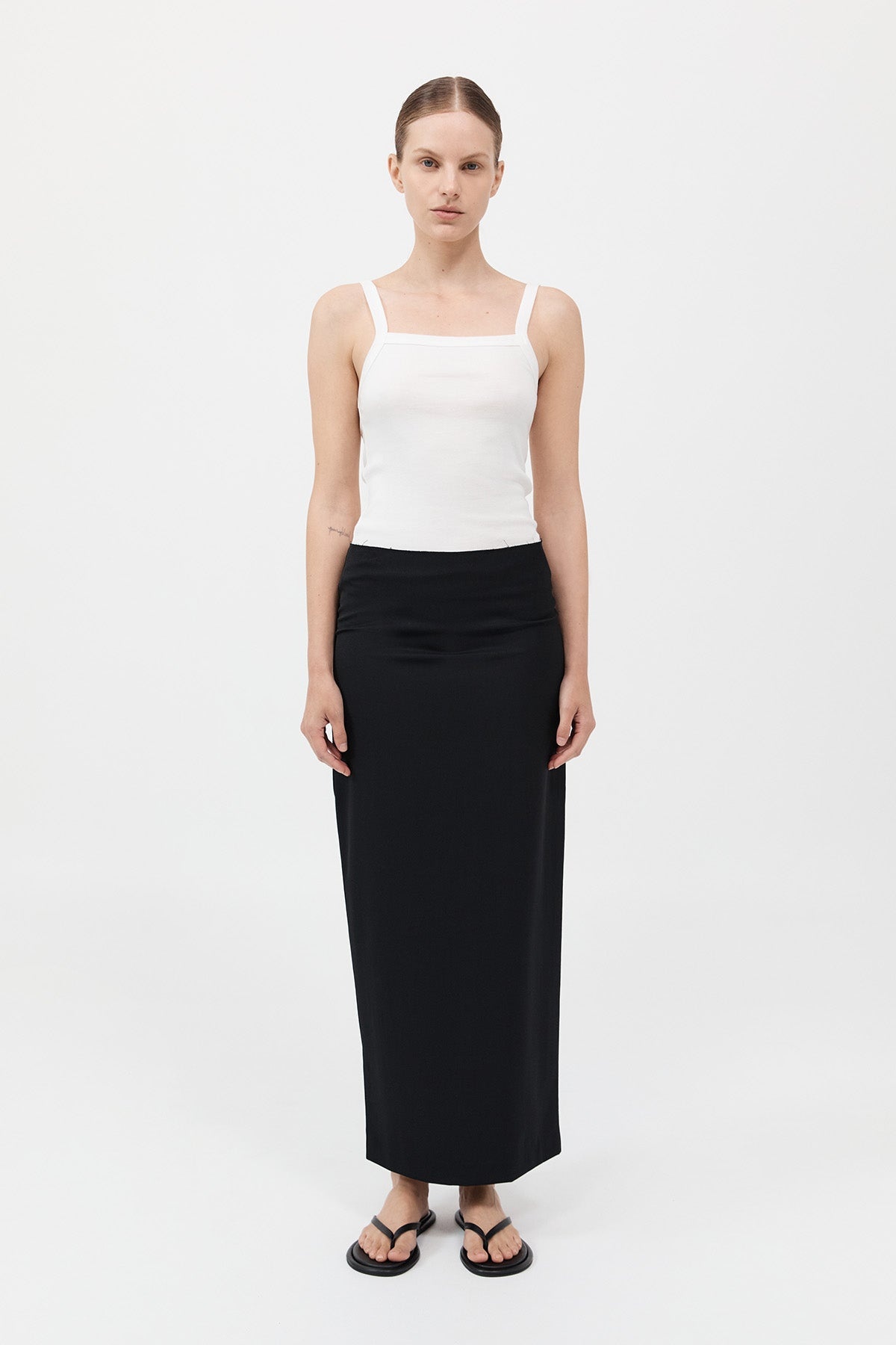 Organic Cotton Square Neck Tank - White - 3