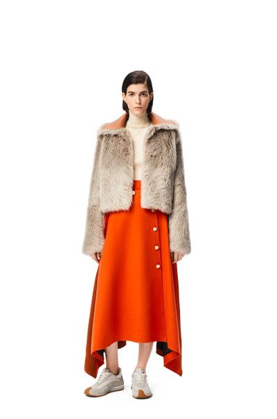 Loewe Cropped jacket in shearling outlook