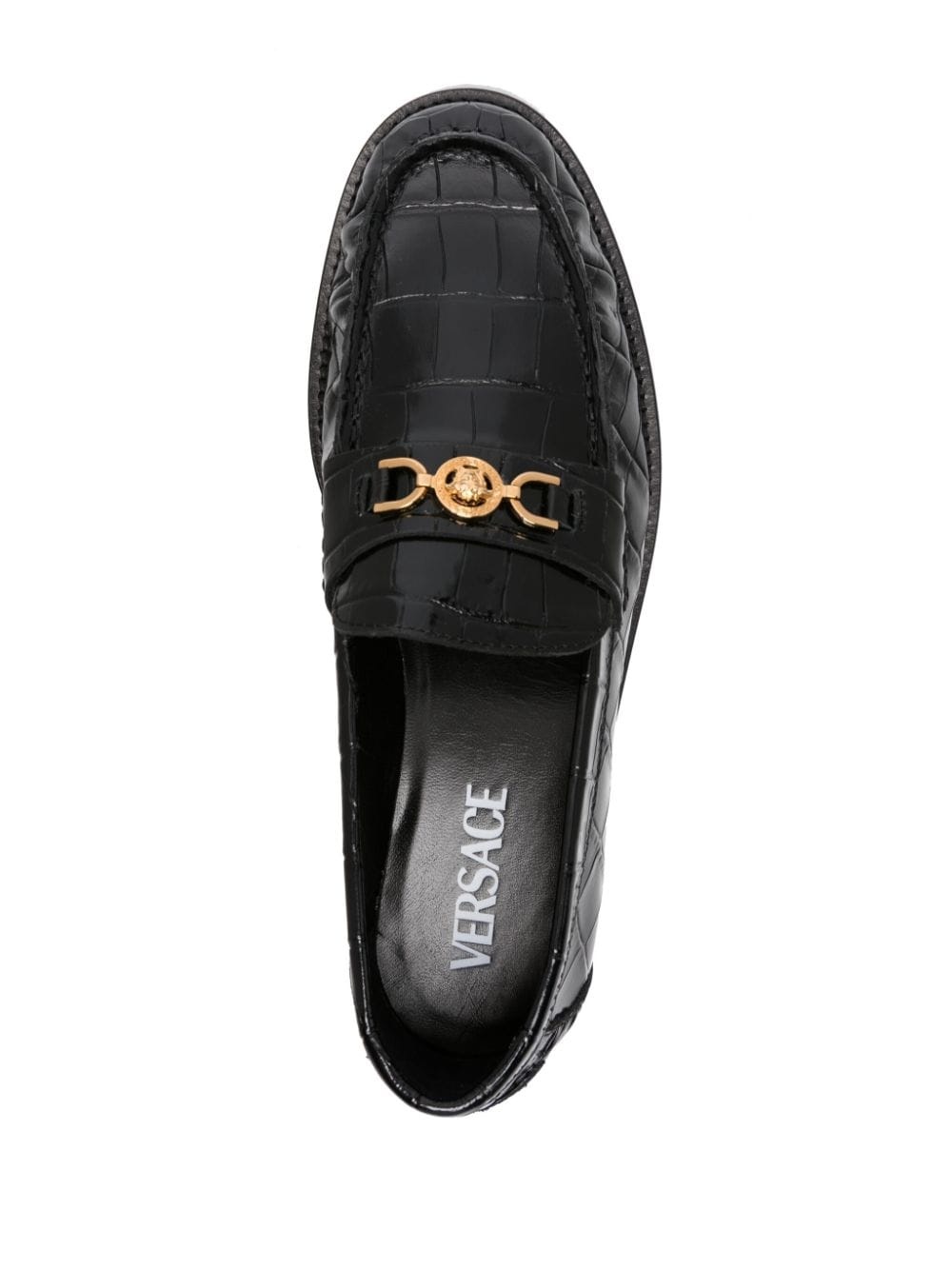 Medusa '95 crocodile-embossed loafers - 4