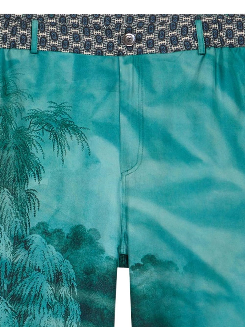 landscape-print shorts 4