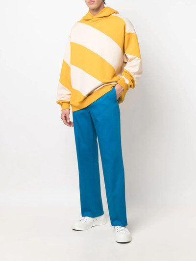 Marni diagonal stripe cotton hoodie outlook