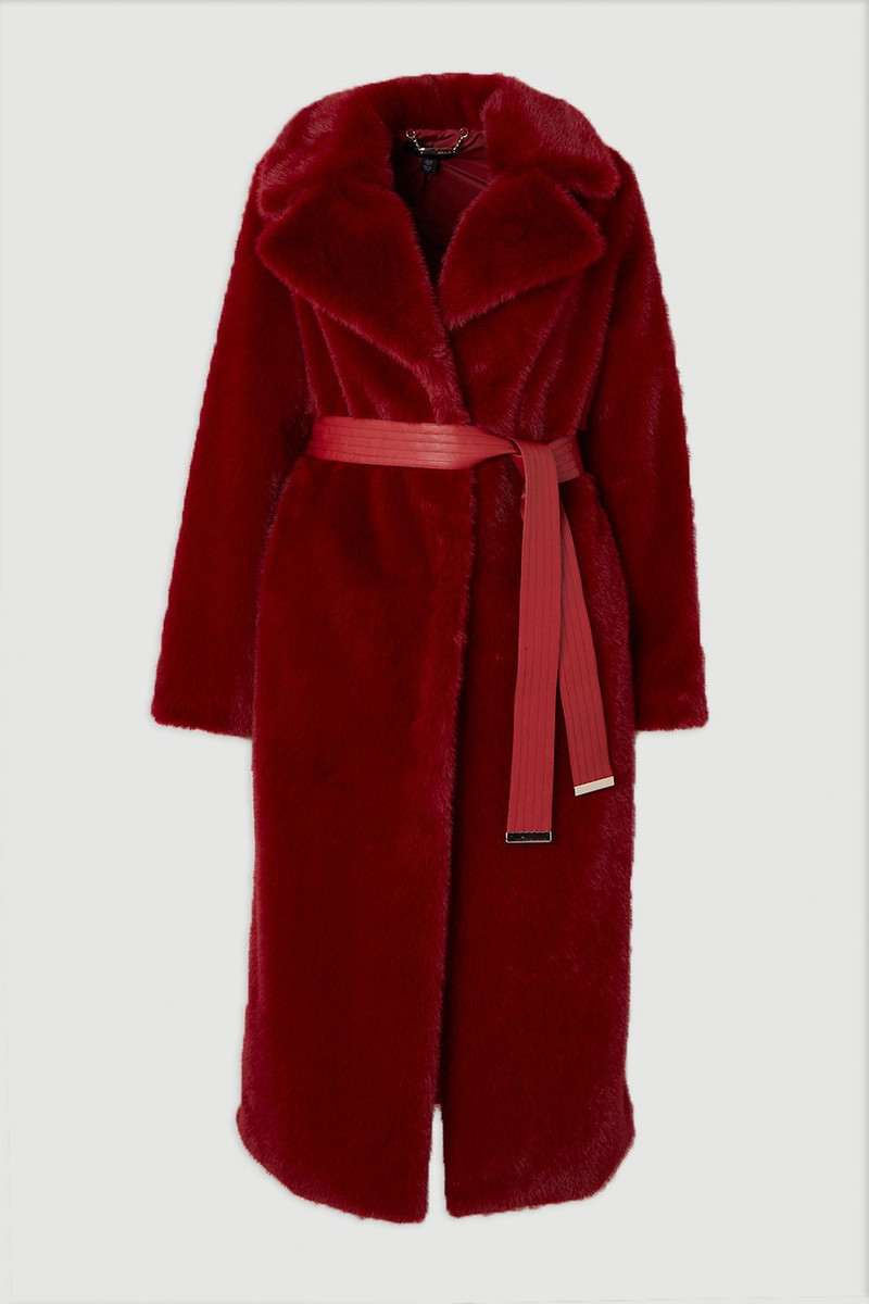 Faux Fur Longline Coat 4