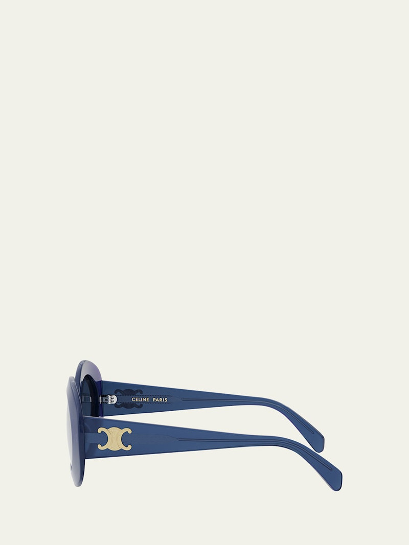CELINE Triomphe Round Acetate Sunglasses outlook