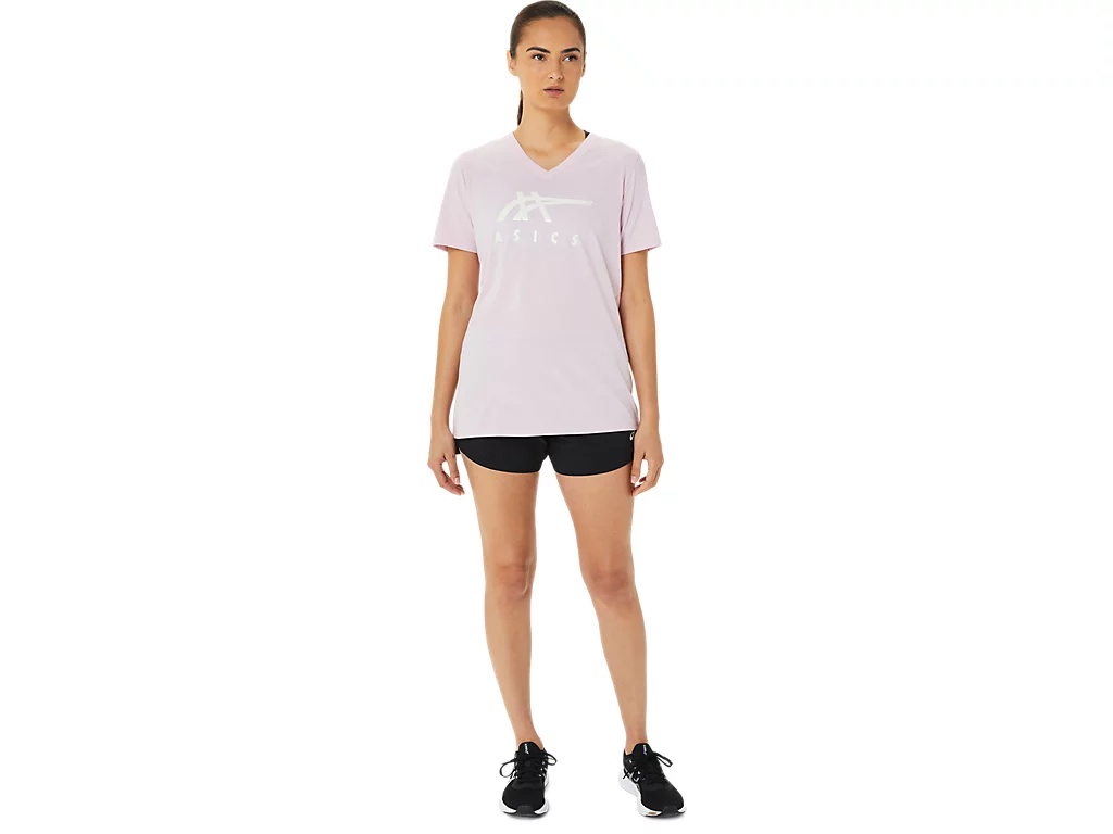 WOMEN'S ASICS STRIPES V-NECK - 9