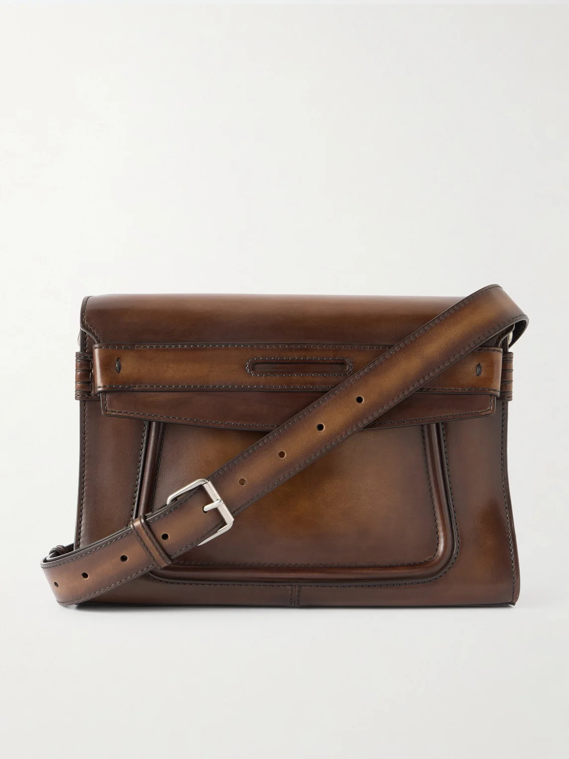 Andy Venezia Leather Messenger Bag - 1