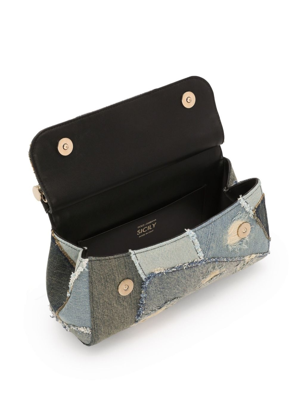 Sicily denim patchwork cross body bag - 5