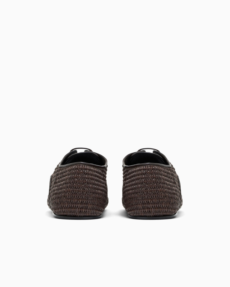 EMPORIO ARMANI LACE-UPS IN WOVEN RAFFIA outlook