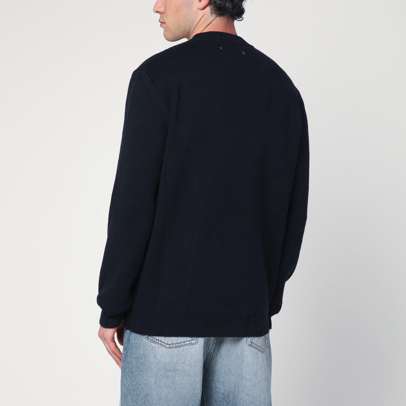 Golden Goose Dark Blue Sweater In Cotton Blend Men - 2