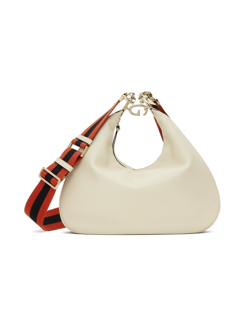 Beige Large Attache Shoulder Bag 1
