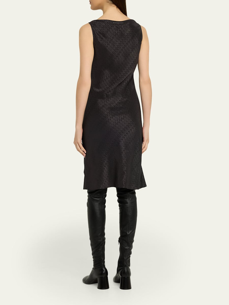 Jacquard Cowl-Neck Midi Dress 3