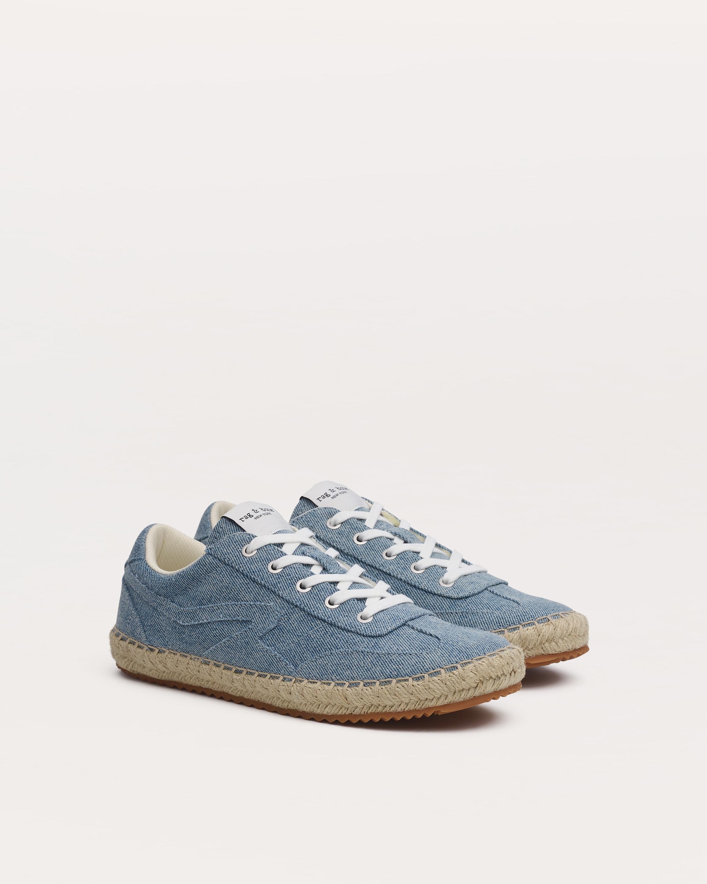 Retro Espadrille Sneakers
Light-Wash Denim - 3
