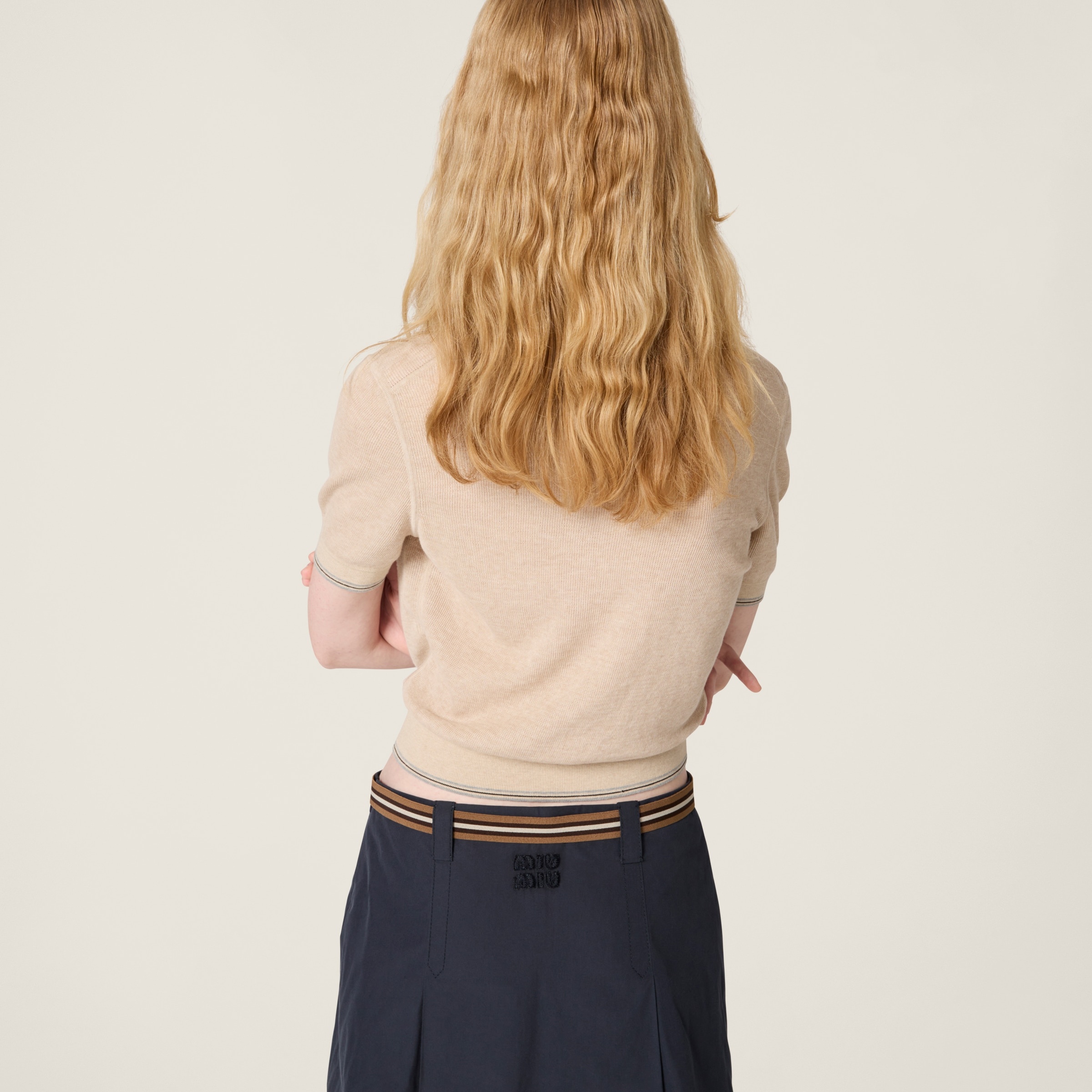 Cotton knit polo shirt - 3