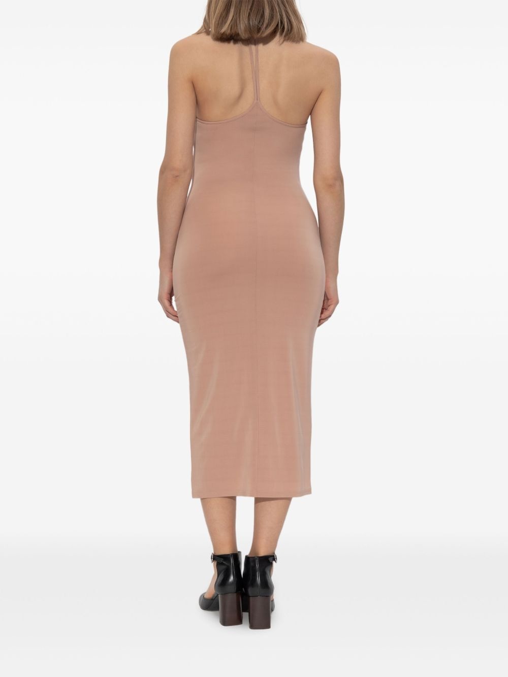 halterneck fitted midi dress - 3