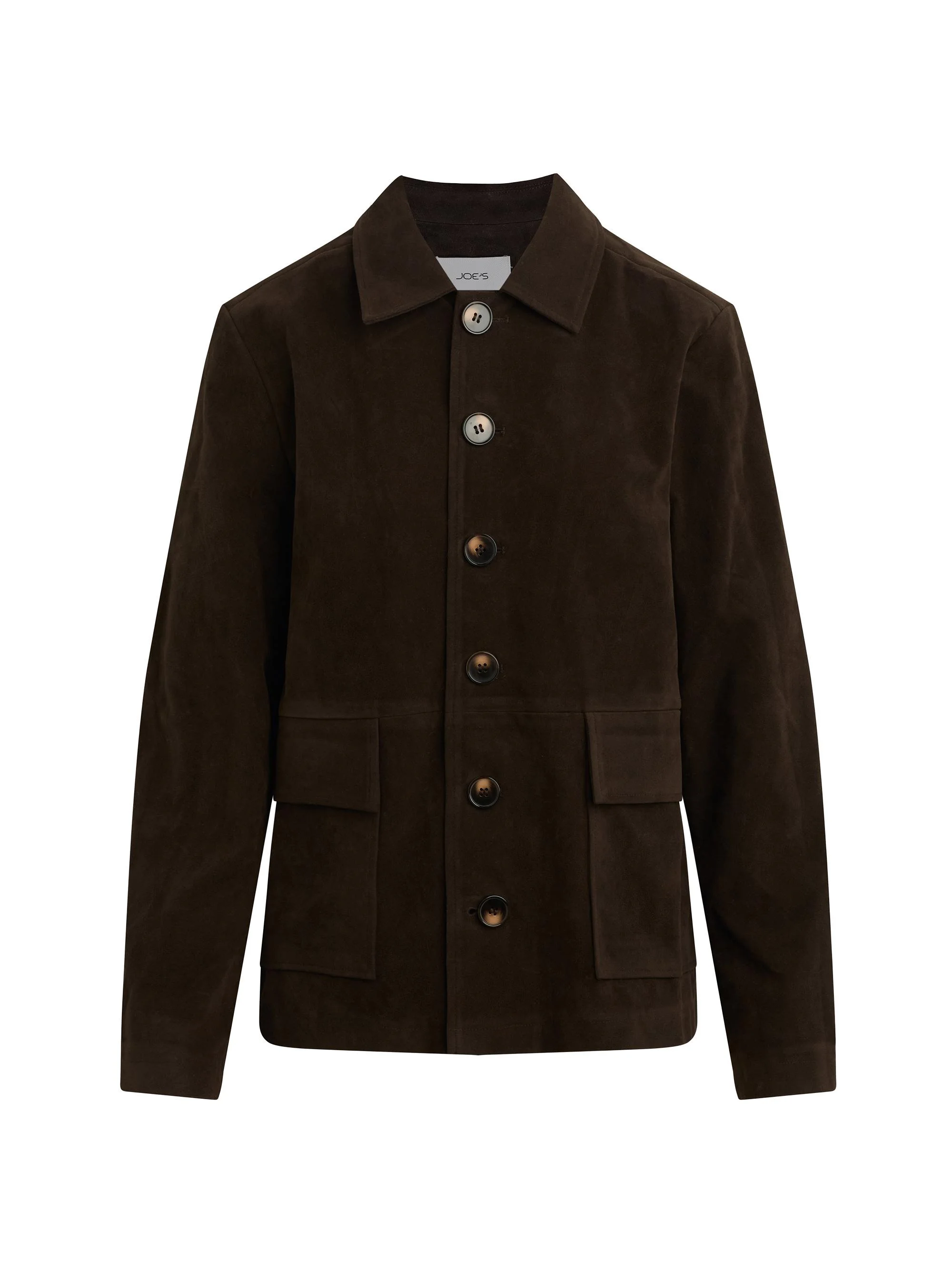 Women's Faux-Suede Chore Coat - Dark Chocolate - 1