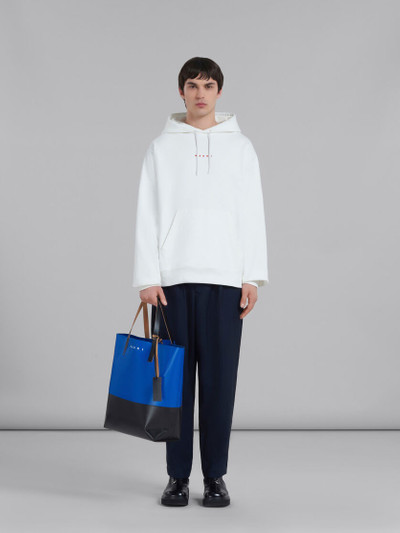Marni TRIBECA SHOPPING BAG IN BLUE AND BLACK outlook