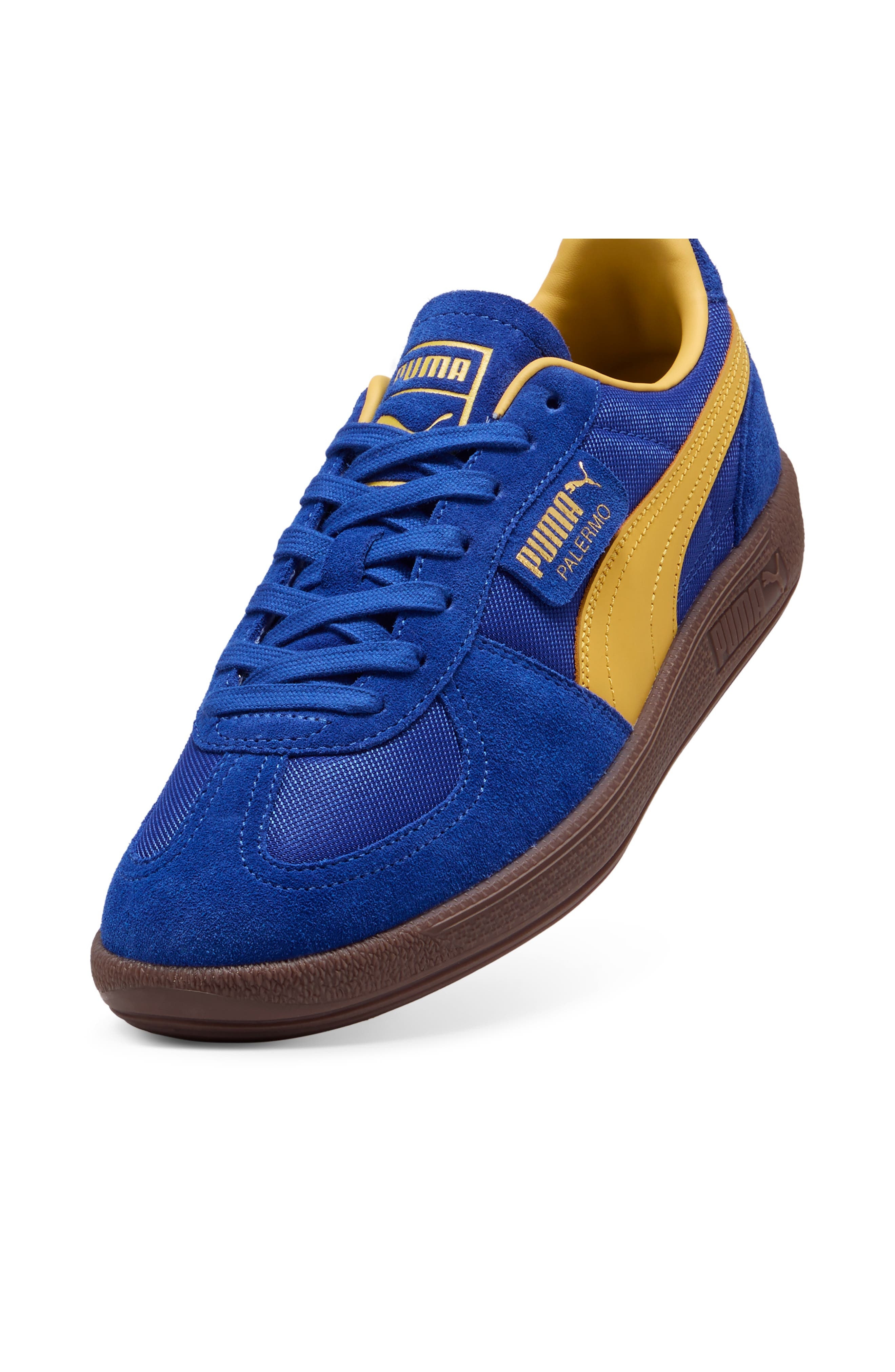 PUMA Palmero Vintage Update Sneaker in Vivid Blue-Sunny Yellow at Nordstrom - 6