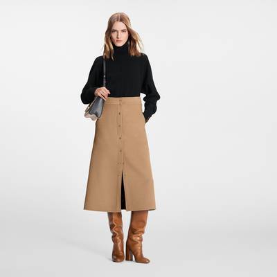 Louis Vuitton Double Face Button Down Midi Skirt outlook